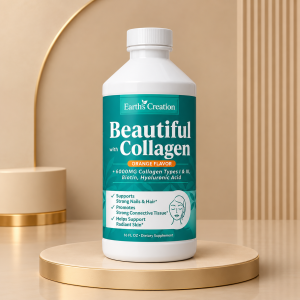 Earth's Creation Beautiful Collagen Orange Flavor Drink With Biotin And Hyaluronic Acid